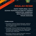 RISALAH RESMI – RAPAT PARIPURNA I S/D IV DEWAN PERWAKILAN RAKYAT DAERAH KABUPATEN JEMBRANA MASA PERSIDANGAN I TAHUN SIDANG 2025/2026